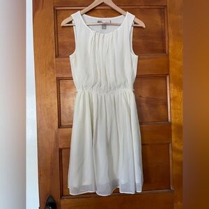 Forever 21 Contemporary White Flowy Gauzy Dress